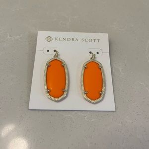 Orange Kendra Scott Elle Gold Drop Earrings